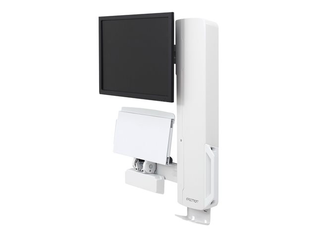 Ergotron StyleView - Mounting kit (vertical lift) - for LCD display / PC equipment - sit-stand system - white - screen size: up to 24\" - wall-mountable