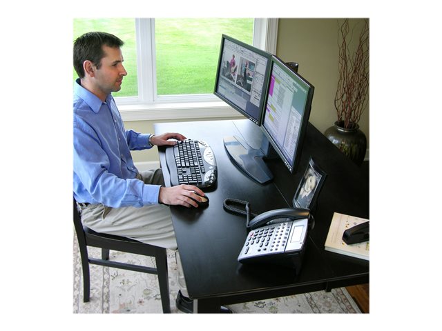 Ergotron Neo-Flex - Stand - for 2 LCD displays - black - screen size: up to 24\" - desktop