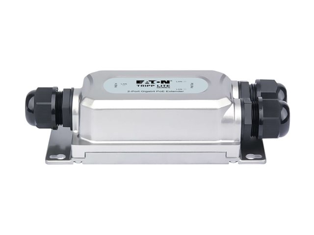 Eaton Tripp Lite Series 2Port Gigabit waterproof Hardened and vandal-proof PoE extender/Repeater, 95W in 2x 30W out, IP67 and IK10, 100M - Network extender - 1GbE - 10Base-T, 100Base-TX, 1000Base-T - RJ-45 / 2 x RJ-45 - up to 100 m