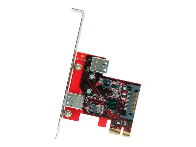 StarTech.com 2 port PCI Express SuperSpeed USB 3.0 Card with UASP Support - 1 Internal 1 External - Dual Port PCIe USB 3.0 Adapter (PEXUSB3S11) - USB adapter - PCIe 2.0 low profile - USB, USB 2.0, USB 3.0 - 2 ports - for StarTech.com 4-Port