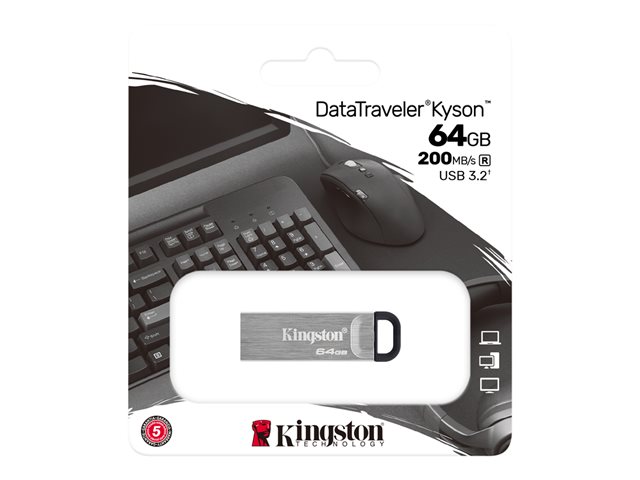 Kingston DataTraveler Kyson - USB flash drive - 64 GB - USB 3.2 Gen 1