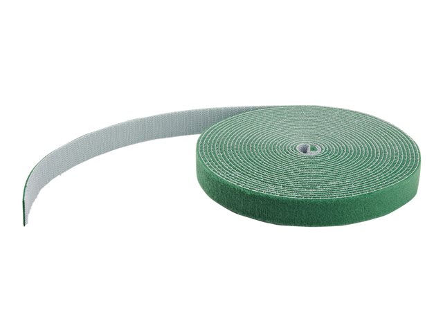 StarTech.com 25ft Hook and Loop Roll, Cut-to-Size Reusable Cable Ties, Bulk Industrial Wire Fastener Tape / Adjustable Fabric Wraps Green / Resuable Self Gripping Cable Management Straps - Adjustable Loop Ties (HKLP25GN) - Hook & loop fastener - 7.62 m - green - for P/N: CABSHF2POST2, HKLP25, HKLP25BL, HKLP25RD, HKLP25YW