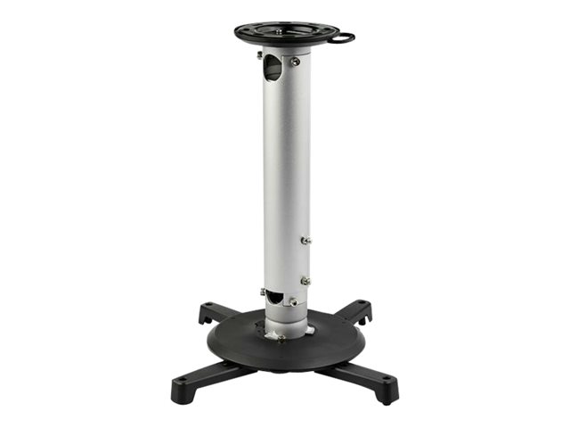 StarTech.com Universal Ceiling Projector Mount, Heavy Duty Height Adjustable/Extendable Pole Mount 5\"-22.7\" from Ceiling, 33lb (15kg), Tilt/Rotate, Hanging Projector Mount w/ Bracket - Telescopic Pole (PROJCEILMNT2) - Bracket - for projector - aluminium, heavy duty steel - ceiling mountable - TAA Compliant