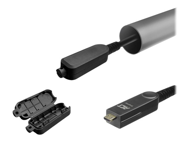 High Speed - HDMI-kabel - HDMI male naar HDMI male afneembaar - 15 m - glasvezel - zwart - Active Optical Cable (AOC), ondersteunt 4K60Hz (3840 x 2160)