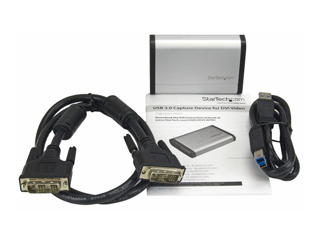 StarTech.com DVI Video Capture Card - 1080p 60fps Game Capture Card - Aluminum - Game Capture Card - HD PVR - USB Video Capture (USB32DVCAPRO) - Video converter - DVI - DVI - aluminium