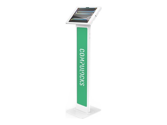 Compulocks iPad Pro M4 13\" (2024), Apex Enclosure Brandable Floor Stand - Enclosure - for tablet - brandable - lockable - metal, polypropylene - white - screen size: 13\" - floor-standing - for Apple 13-inch iPad Pro (M4)