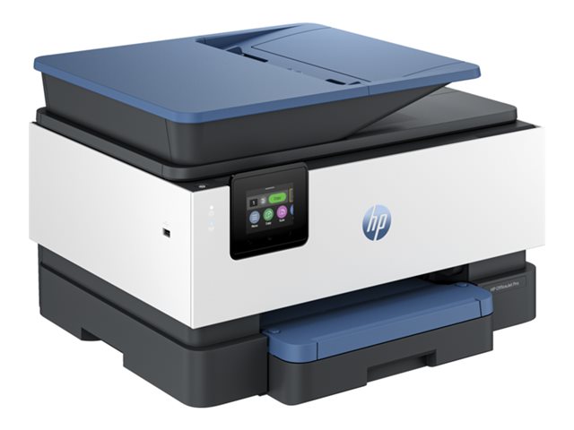HP Officejet Pro 9125e All-in-One - Multifunction printer - colour - ink-jet - Legal (216 x 356 mm) (original) - A4/Legal (media) - up to 21 ppm (copying) - up to 22 ppm (printing) - 250 sheets - 33.6 Kbps - Wi-Fi(ac), LAN, USB 2.0, USB 2.0 host, Bluetooth - Crater Lake blue