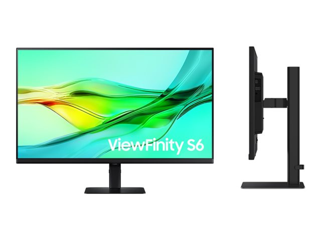 Samsung ViewFinity S6 S32D600UAU - S60UD Series - LED monitor - USB - 32\" - 2560 x 1440 QHD @ 100 Hz - IPS - 350 cd/m² - 1000:1 - HDR10 - 5 ms - HDMI, DisplayPort, USB-C - black