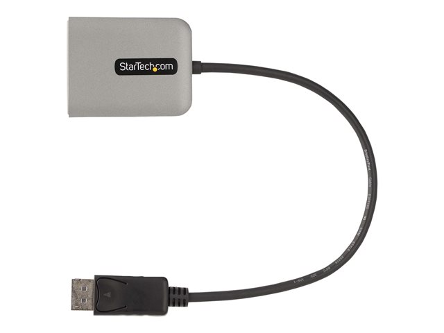 StarTech.com 2-Port DisplayPort MST Hub, Dual 4K 60Hz, DP to 2x DisplayPort Monitor Adapter, DP 1.4 Multi-Monitor Video Adapter w/ 1ft Built-in Cable, USB Powered, Windows Only - Multi Stream Transport Hub (MST14DP122DP) - Hub - 1 x DisplayPort + 1 x micro-USB + 2 x DisplayPort
