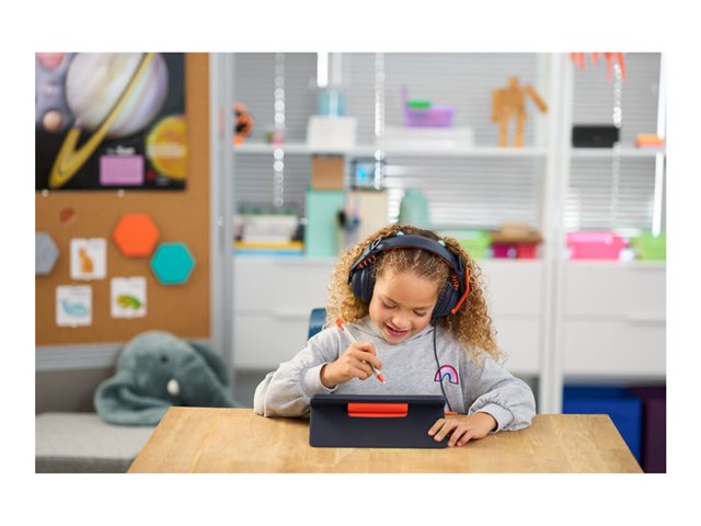 Logitech Zone Learn Over-Ear Wired Headset for Learners, 3.5mm AUX - Headphones with mic - full size - wired - 3.5 mm jack