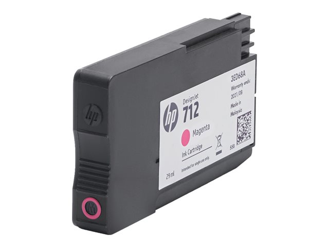 HP 712 - 29 ml - magenta - original - DesignJet - ink cartridge - for DesignJet Studio, T210, T230, T250, T630, T650