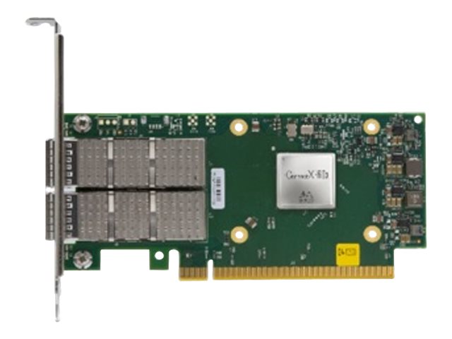 Mellanox MCX623106AS-CDAT - Network adapter - PCIe 4.0 x16 - 100 Gigabit QSFP56 x 2 - for Edgeline e920, ProLiant DL325 Gen10, DL345 Gen10, DL360 Gen10, DL380 Gen10, XL220n Gen10