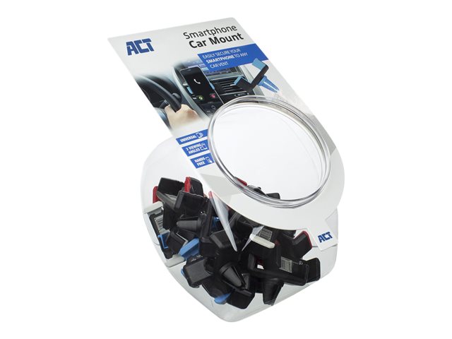ACT AC9000 - Autohouder voor mobiele telefoon - aanpasbare breedte 5 - 8 cm - verschillende kleuren (pak van 25)