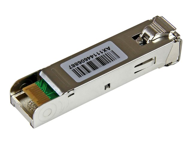 StarTech.com MSA Uncoded Compatible SFP Module, 1000BASE-SX, 1GbE Multi Mode (MMF) Fiber Optic Transceiver, 1GE Gigabit Ethernet SFP, LC Connector, 550m, 850nm, DDM, 1Gbps Mini GBIC Module - Lifetime Warranty (SFPSXMM) - SFP (mini-GBIC) transceiver module - 1GbE - 1000Base-SX - LC multi-mode - up to 550 m - 850 nm - for P/N: MCM1110SFP