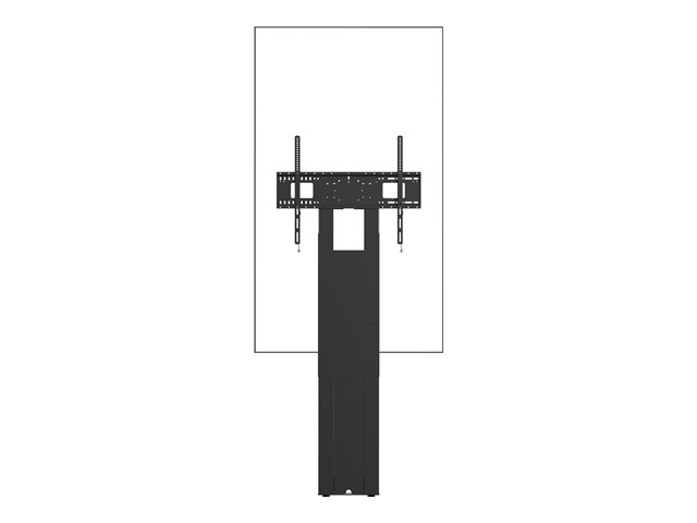 Display floor stand wall fixed - heavy duty - fits displays up to 100\" with VESA sizes up to 800 x 600 - fixes to wall, transfers load to floor - swl 95 kg - height adjustable at time of installation only - height to centre of screen 1117 to 1917 mm - supports portrait or landscape style - black