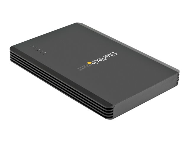 StarTech.com 4 Bay Thunderbolt 3 NVMe Enclosure, For M.2 NVMe Solid State Drives, 1x DisplayPort Video & 2x TB3 Downstream Ports, Up to 40Gbps, 72W Power Supply - 4 Bay M.2 SSD External Hard Drive Enclosure (M2E4BTB3) - Storage enclosure - M.2 - M.2 NVMe Card / PCIe (NVMe) - Thunderbolt 3 - black