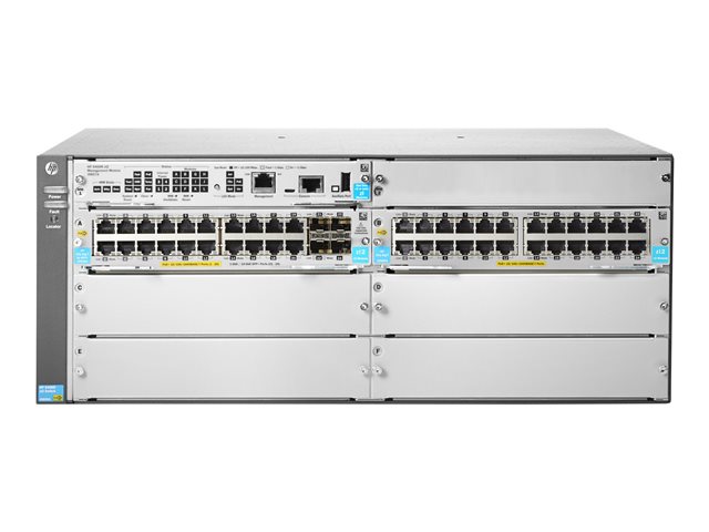 HPE Aruba 5406R 44GT PoE+ / 4SFP+ (No PSU) v3 zl2 - Switch - Managed - 44 x 10/100/1000 (PoE+) + 4 x 1 Gigabit / 10 Gigabit SFP+ - rack-mountable - PoE+