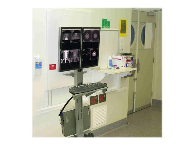 Neo-Flex Dual LCD Wideview Mobile Workspace Cart