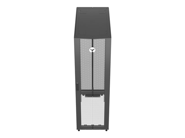 Rack 42U 1998mm (78.6)H x 600mm (23.62)W x 1215mm (47.83)D with Perf. Front Door Perf. Split Rear Doors Black gray shock packaging