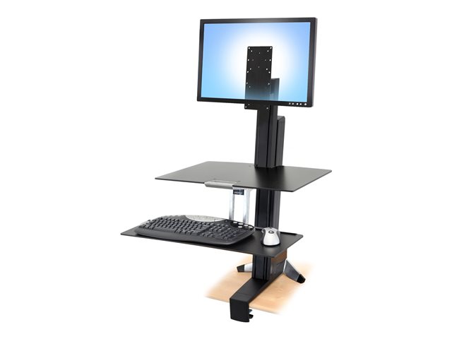 Ergotron - Mounting component (recess spacer, bracket) - for LCD display - tall-user kit - solid steel - black - workstation mountable
