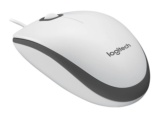 Logitech M100 - Mouse - full size - right and left-handed - optical - 3 buttons - wired - USB
