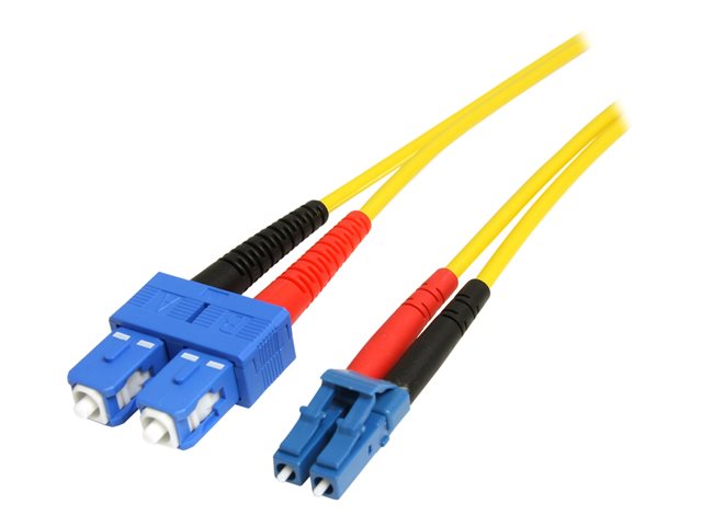 StarTech.com 10m Fiber Optic Cable - Single-Mode Duplex 9/125 - LSZH - LC/SC - OS1 - LC to SC Fiber Patch Cable (SMFIBLCSC10) - Patch cable - SC single-mode (M) to LC single-mode (M) - 10 m - fibre optic - duplex - 9 / 125 micron - OS1 - halogen-free - yellow