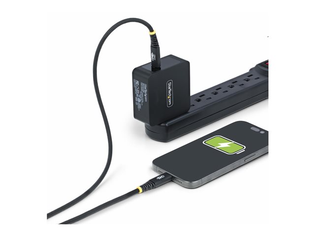 StarTech.com 3m USB-C Charging Cable, 240W, Silicone Jacket w/Braid - USB cable - 24 pin USB-C (M) to 24 pin USB-C (M) - USB 2.0 - 48 V - 5 A - 3 m - USB Power Delivery (240W), extended power range (EPR) - black