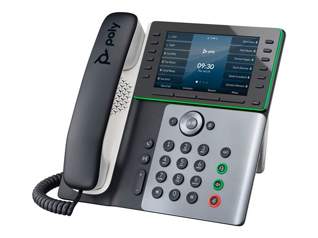 Poly Edge E550 IP Phone and PoE-enabled - Replaces Poly SKU 2200-87050-025