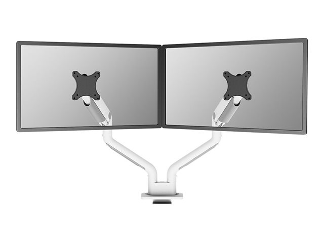 Neomounts DS70S-950WH2 NEXT One - Mounting kit (monitor arm, clamp mounting base, grommet mount) - full-motion - for 2 LCD displays - aluminium - white - screen size: 17\"-35\" - desk-mountable