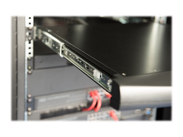 MODULARIZED 43 2CM (17in) TFT CONSOLE WITH 8 PORT CAT 5 KVM US KEYBOARD RAL 9005 BLACK