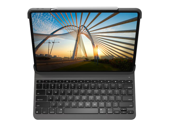 Logitech Slim Folio Pro - Keyboard and folio case - backlit - wireless - Bluetooth LE - QWERTZ - Swiss - for Apple 11-inch iPad Pro (1st generation, 2nd generation)