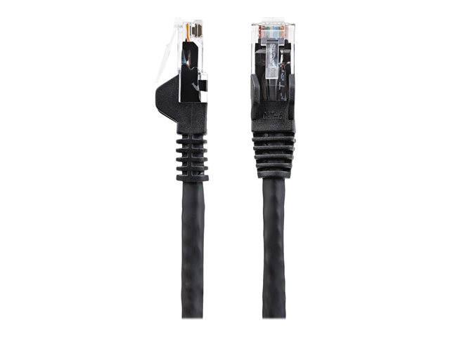 StarTech.com 5m LSZH CAT6 Ethernet Cable, 10 Gigabit Snagless RJ45 100W PoE Network Patch Cord with Strain Relief, CAT 6 10GbE UTP, Black, Individually Tested/ETL, Low Smoke Zero Halogen - Category 6 - 24AWG (N6LPATCH5MBK) - Patch cable - RJ-45 (M) t