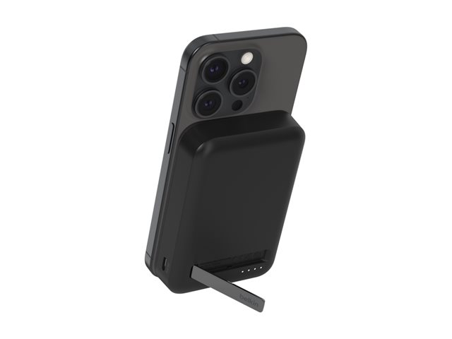 Belkin BoostCharge Pro - Wireless power bank - magnetic with Qi2 - 10000 mAh - 15 Watt - Fast Charge, PD - 2 output connectors (magnetic, 24 pin USB-C) - on cable: USB-C - black - for Apple iPhone 12, 13, 14, 15