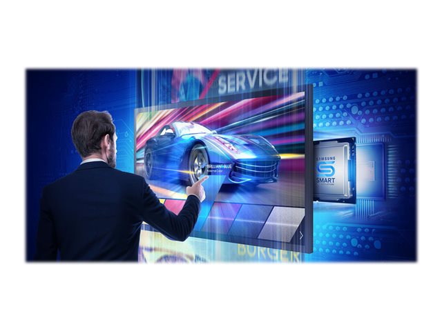 Samsung QM55B-T - 55\" Diagonal Class QMB Series LED-backlit LCD display - digital signage - with touchscreen - Tizen OS - 4K UHD (2160p) 3840 x 2160