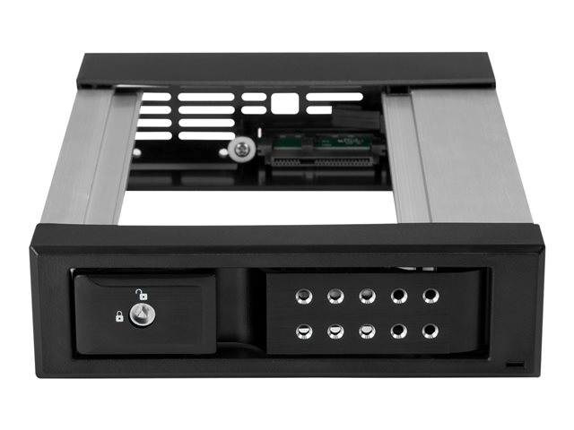 StarTech.com 5.25\" to 3.5\" Trayless Hard Drive Hot Swap Bay - Removable Hard Drive Bay for 3.5\" SATA/SAS Drives - Aluminum (HSB1SATSASBA) - Storage bay adapter - 5.25\" to 3.5\" - for P/N: 25SATSAS35HD