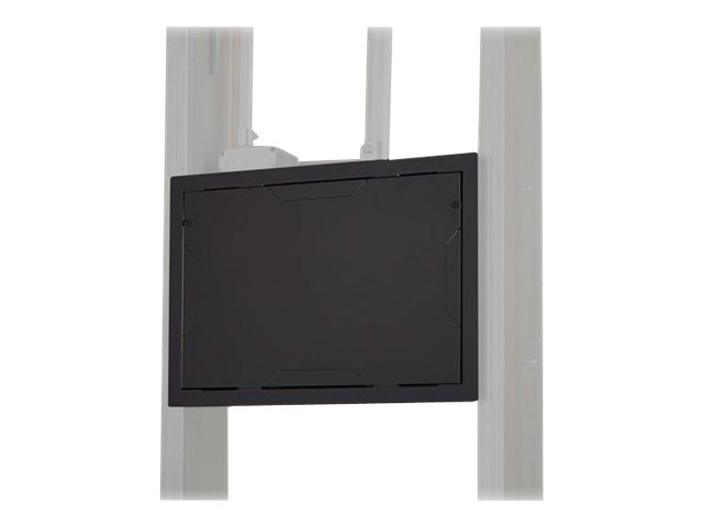 In-wal box with flange and with cover in black