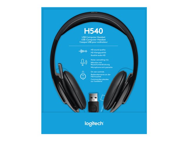 Logitech USB Headset H540 - Headset - on-ear - wired