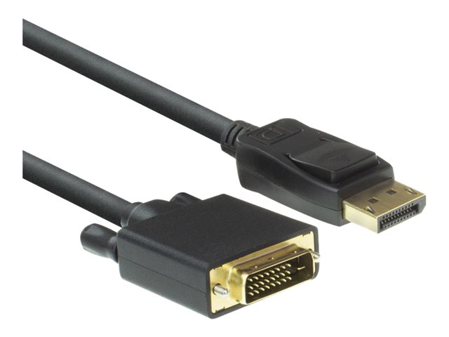 ACT - Adapterkabel - DisplayPort (M) vergrendeling naar DVI-D (M) - DisplayPort 1.1 - 1.8 m - gevormd, duimschroeven, 1920 x 1080 bij 60 Hz-ondersteuning - zwart