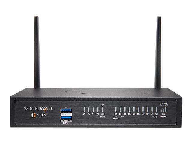 SonicWall TZ Series (Gen 7) TZ470W - Security appliance - 1GbE, 2.5GbE - Wi-Fi 5 - 2.4 GHz, 5 GHz - SonicWALL Secure Upgrade Program - desktop