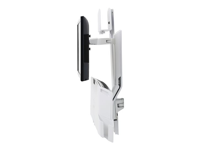 Ergotron SV Combo System with Worksurface & Pan, Small CPU Holder - Mounting kit (CPU holder, wrist rest, wall mount bracket, track mount bracket kit, slide-out mouse tray, monitor mount, barcode scanner and mouse holder, combo arm, work surface with