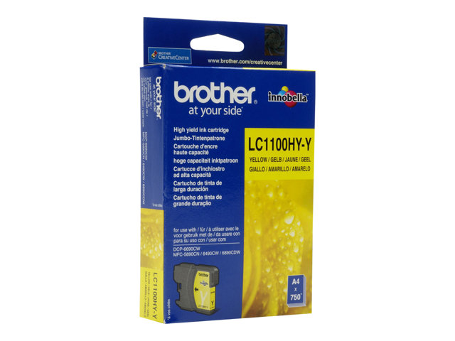 Brother LC1100HYY - High Yield - yellow - original - ink cartridge - for Brother DCP-6690CW, MFC-5890CN, MFC-5895CW, MFC-6490CW, MFC-6890CDW, Justio MFC-5890CN