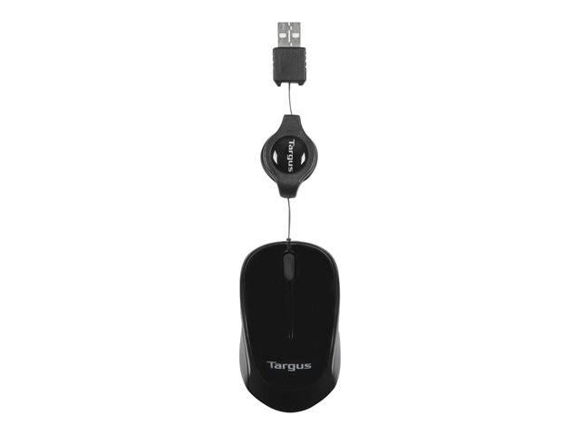 Targus - Mouse - right and left-handed - optical - 3 buttons - wired - USB - black