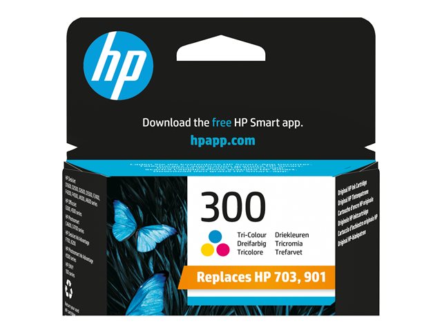 HP 300 - 4 ml - colour (cyan, magenta, yellow) - original - ink cartridge - for Deskjet F2430, F2483, F2488, F4213, F4435, ENVY 100 D410, 11X D411, 120, Photosmart C4685