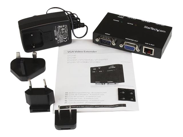 StarTech.com VGA Over CAT5 Video Extender - VGA Extender - 450ft (150m) - 4-Port (ST1214T) - Video extender - over CAT 5 - 4 ports - up to 150 m - for P/N: ST121EXT, ST121R, SVA12M2NEUA, SVA12M5NA
