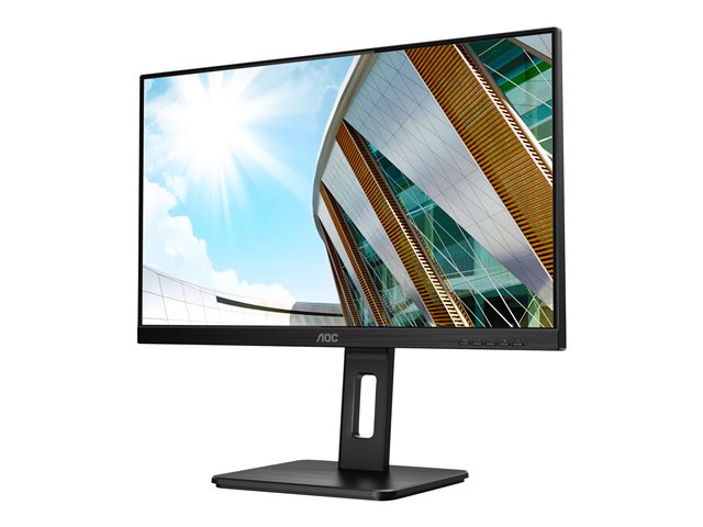 AOC Q24P2Q - LED monitor - 23.8\" - 2560 x 1440 QHD @ 75 Hz - IPS - 250 cd/m² - 1000:1 - 4 ms - HDMI, VGA, DisplayPort - speakers - black