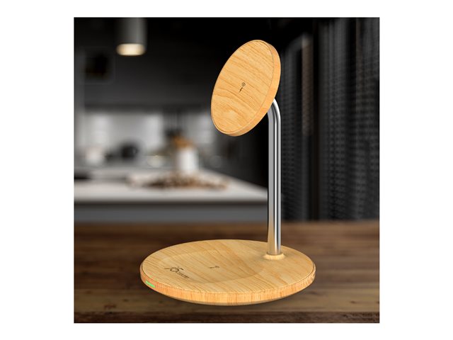Wood Grain 2-in-1 Magnetic Wireless Char