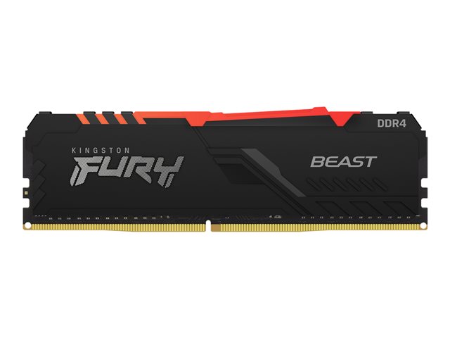 Kingston FURY Beast RGB - DDR4 - kit - 32 GB: 2 x 16 GB - DIMM 288-pin - 3200 MHz / PC4-25600 - CL16 - 1.35 V - unbuffered - non-ECC - black