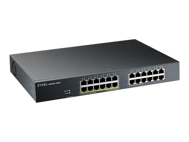 Zyxel GS1915 Series GS1915-24EP - Switch - NebulaFLEX compatible - smart - 24 x 10/100/1000 (12 PoE) - desktop, wall-mountable - PoE (130 W)