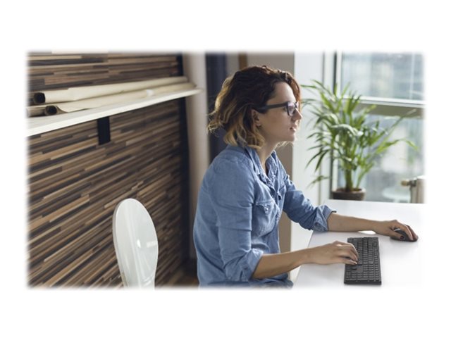 Dell Pro KM5221W - Retail Box - keyboard and mouse set - wireless - 2.4 GHz - QWERTY - US International - black