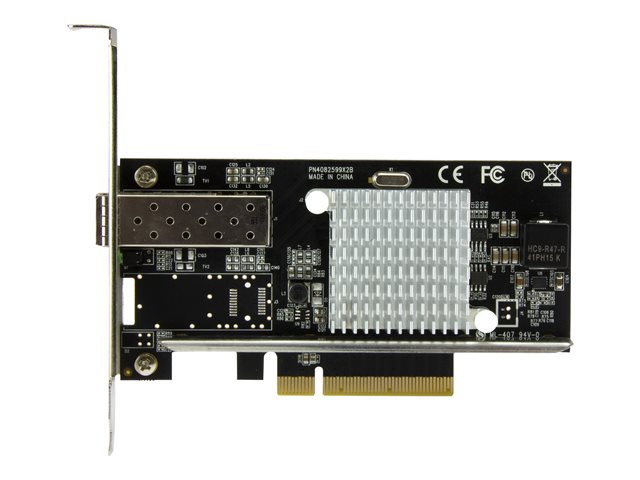 StarTech.com 10G Network Card - 1x 10G Open SFP+ Multimode LC Fiber Connector - Intel 82599 Chip - Gigabit Ethernet Card (PEX10000SRI) - Network adapter - PCIe x8 - 10GbE - 10GBase-SR - black - with 10GBase-SR SFP+ transceiver module - for P/N: BNDTB10GI, BNDTB210GSFP, BNDTB310GNDP, BNDTB410GSFP, BNDTB4M2E1, BNDTBUSB3142